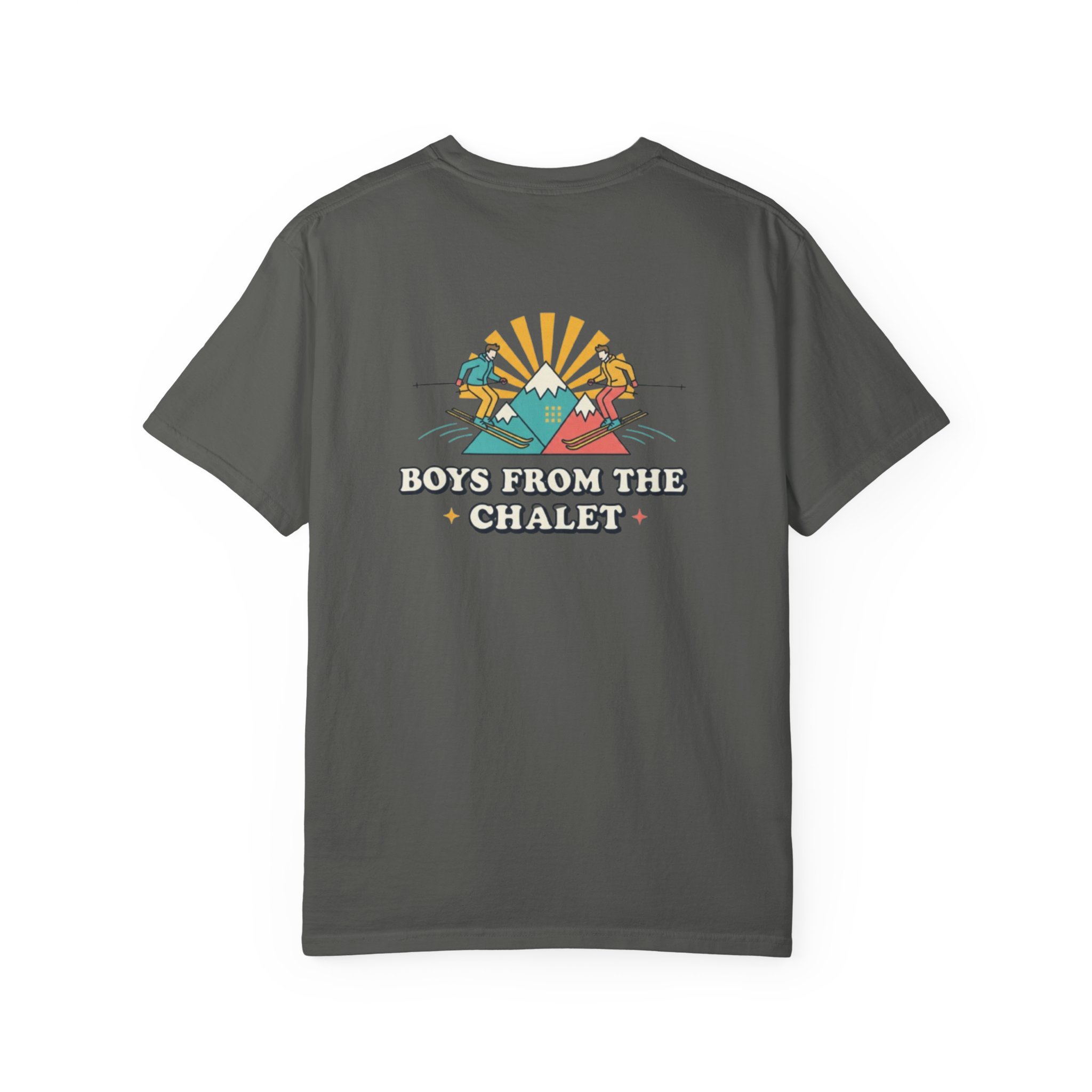 Boys From the Chalet T-Shirt — Retro Ski Mountain Graphic Tee - Image 6