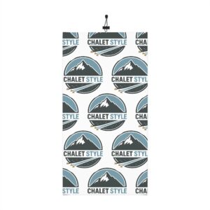 Chalet Style Winter Neck Gaiter with Drawstring — Mountain Ski Face Mask & Scarf