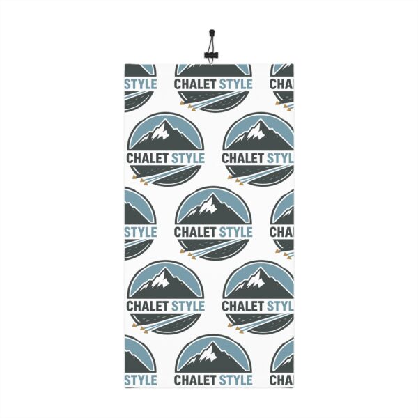 Chalet Style Winter Neck Gaiter with Drawstring — Mountain Ski Face Mask & Scarf